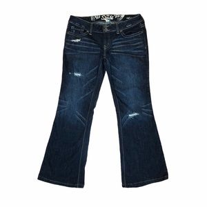 Refuge Pop Starlet Flare Distressed Denim Jeans
